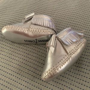 Silver Minnetonka Moccasins